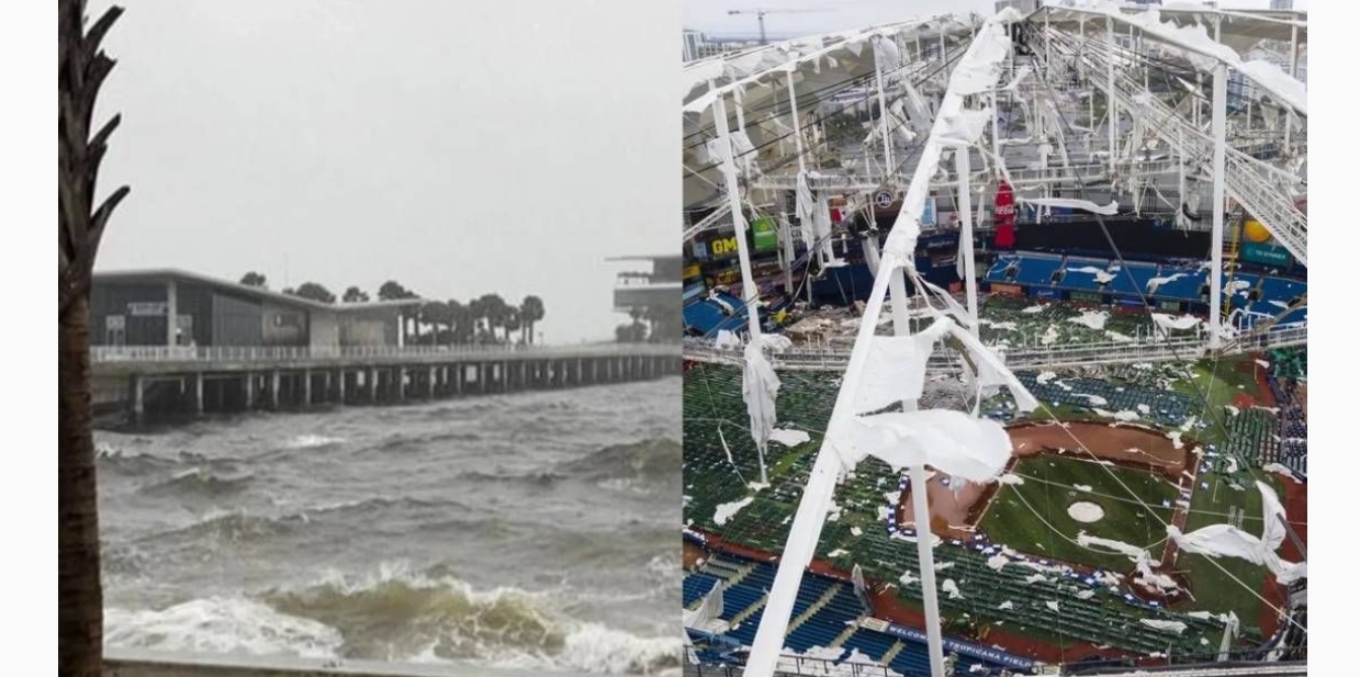 മില്‍ട്ടന്‍ ചുഴലിക്കാറ്റ്: ഫ്‌ളോറിഡ തീരം വിട്ടു, ഇരുട്ടിലായി 30 ലക്ഷം ജനങ്ങള്‍; 10 മരണം